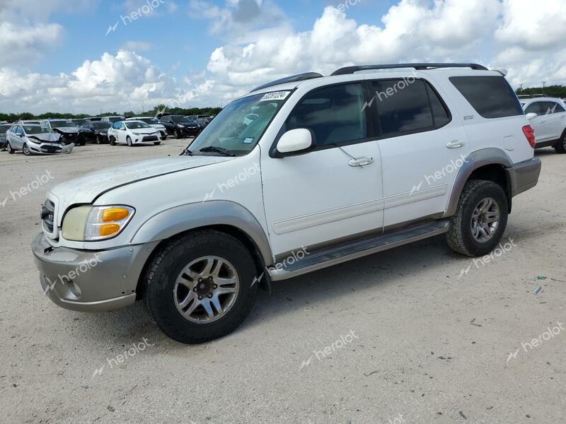 TOYOTA SEQUOIA SR 2004 white  gas 5TDZT34A44S217802 photo #1