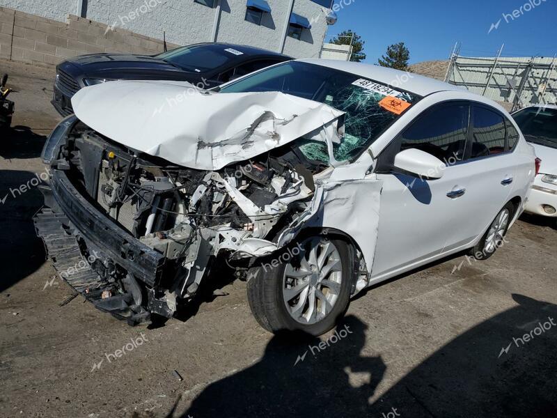 NISSAN SENTRA S 2019 white  gas 3N1AB7AP2KY229410 photo #1