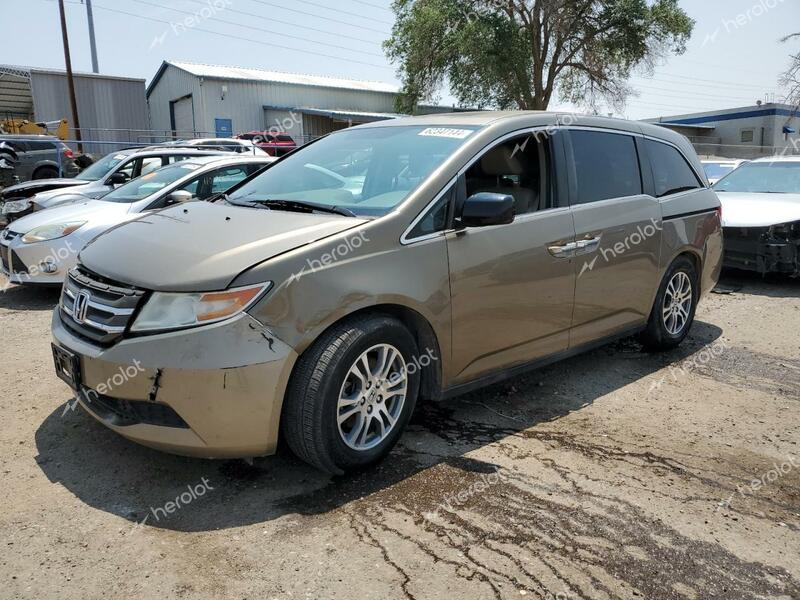 HONDA ODYSSEY EX 2013 beige  gas 5FNRL5H63DB043257 photo #1