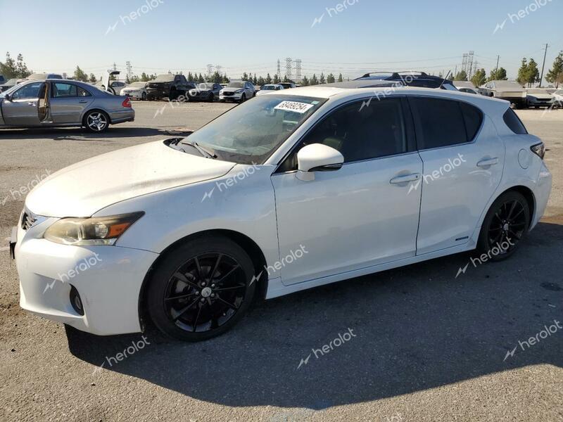 LEXUS CT 200 2012 white  hybrid engine JTHKD5BH5C2116895 photo #1