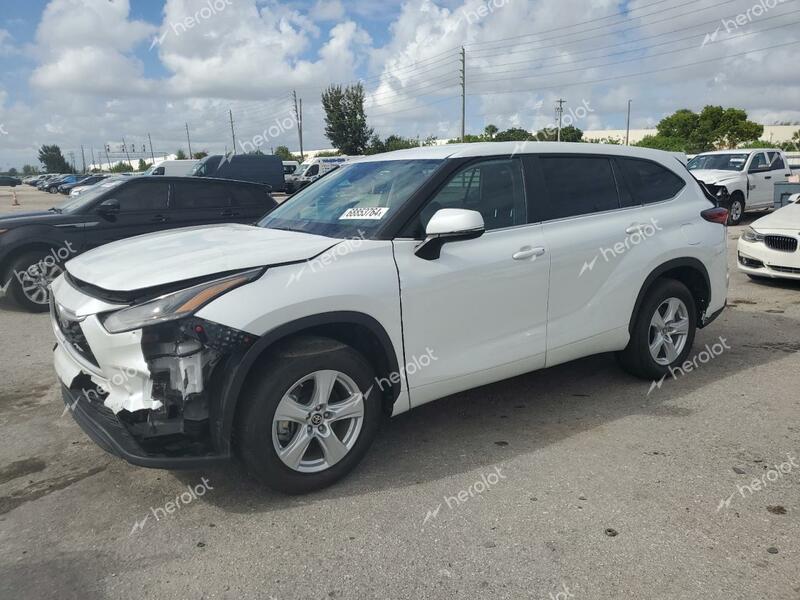 TOYOTA HIGHLANDER 2023 white  gas 5TDKDRAHXPS503192 photo #1