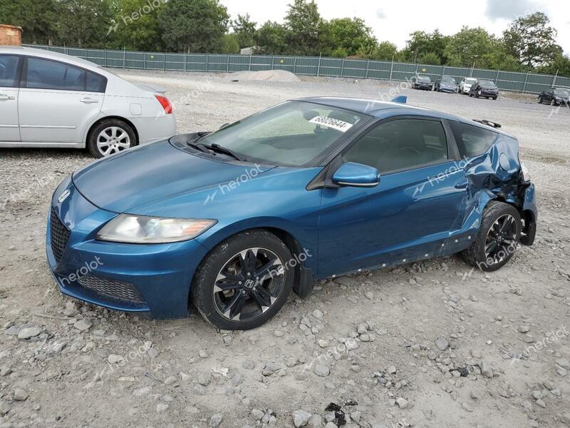 HONDA CR-Z 2014 blue hatchbac hybrid engine JHMZF1D46ES001897 photo #1