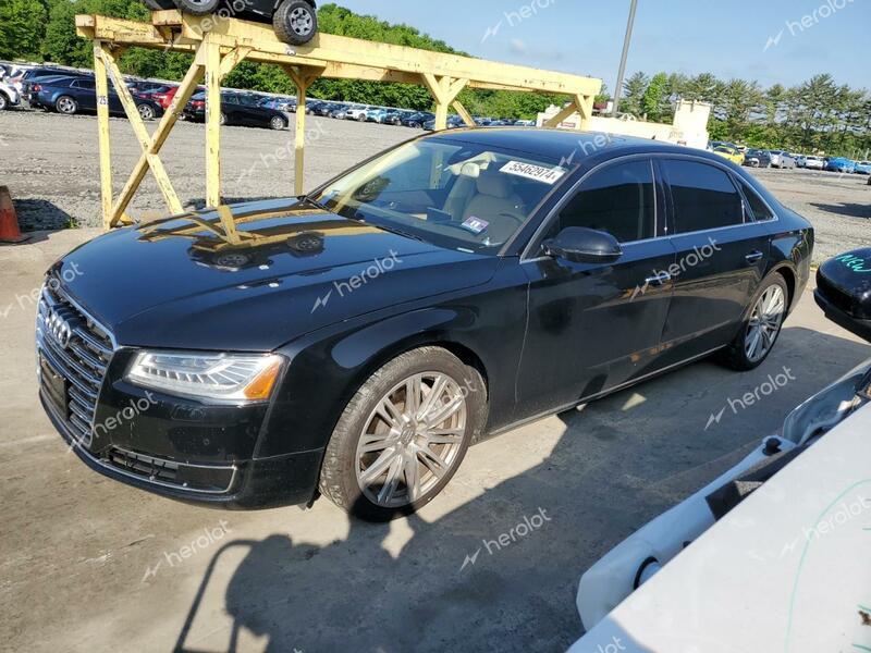 AUDI A8 L QUATT 2015 black  gas WAU32AFD8FN009285 photo #1