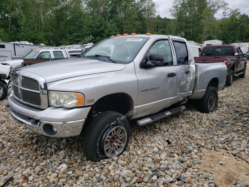 DODGE RAM 2500 S 2005 silver crew pic gas 3D7KS28D15G729574 photo #1