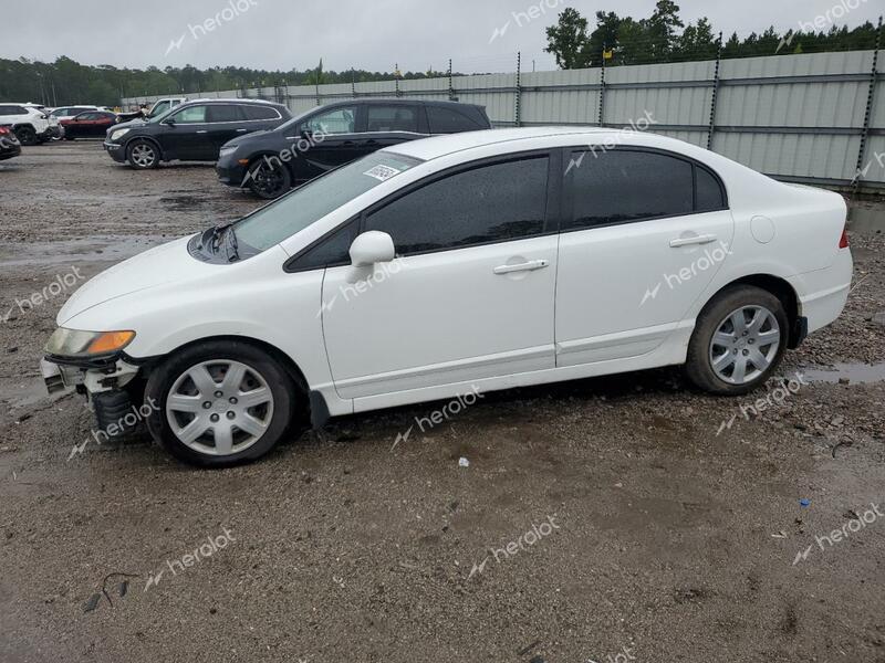 HONDA CIVIC LX 2008 white sedan 4d gas 2HGFA16588H304668 photo #1