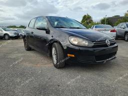 VOLKSWAGEN GOLF 2010 black hatchbac gas WVWBA7AJ8AW272154 photo #2