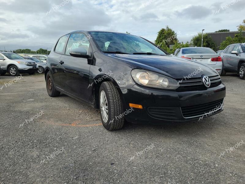 VOLKSWAGEN GOLF 2010 black hatchbac gas WVWBA7AJ8AW272154 photo #1