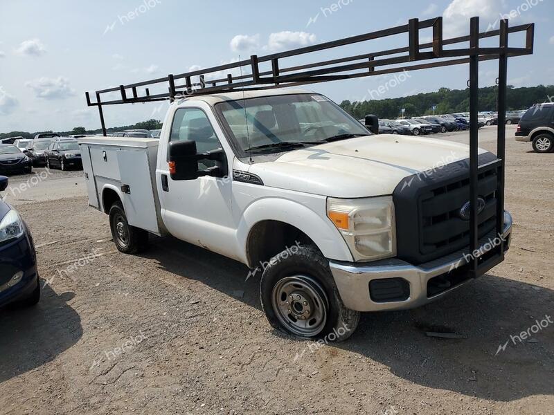 FORD F250 SUPER 2014 white  gas 1FTBF2B65EEA60645 photo #1