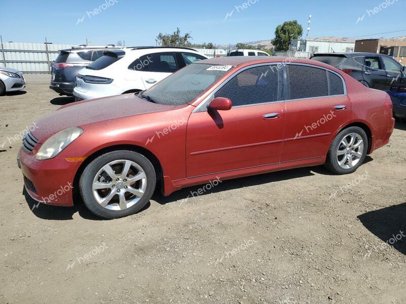 INFINITI G35 2006 burgundy  gas JNKCV51E96M517643 photo #1