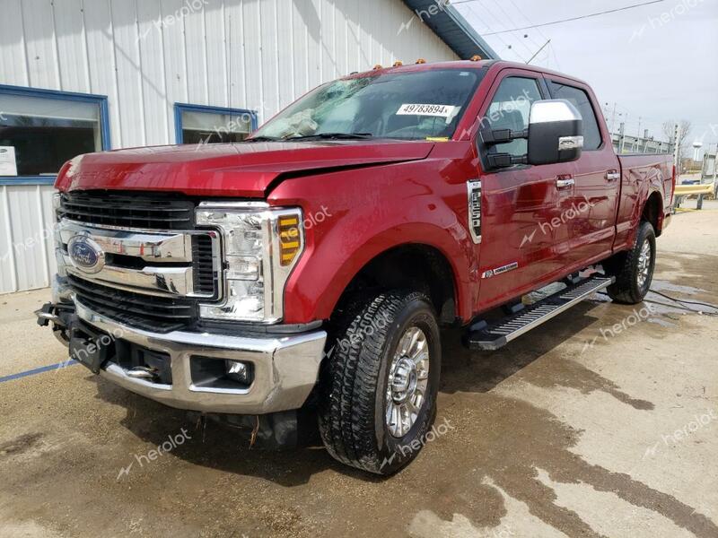 FORD F250 SUPER 2018 burgundy  diesel 1FT7W2BT1JEB26873 photo #1