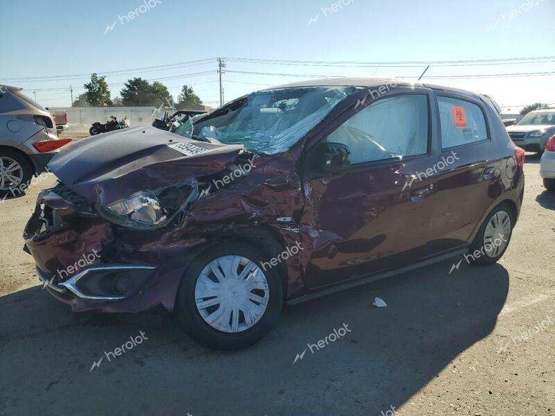 MITSUBISHI MIRAGE ES 2017 burgundy  gas ML32A3HJ0HH017885 photo #1