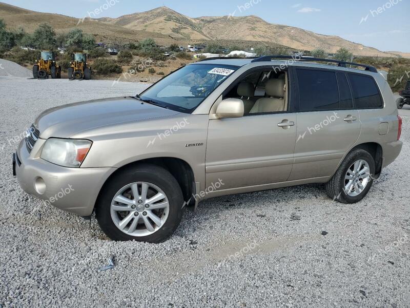 TOYOTA HIGHLANDER 2006 gold 4dr spor hybrid engine JTEDW21A660004108 photo #1