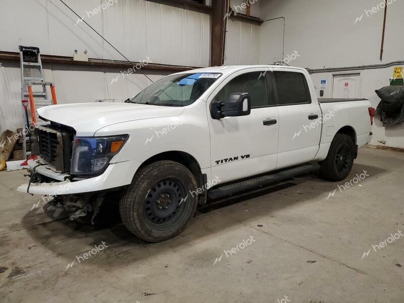 NISSAN TITAN SV 2018 white  gas 1N6AA1E52JN548076 photo #1