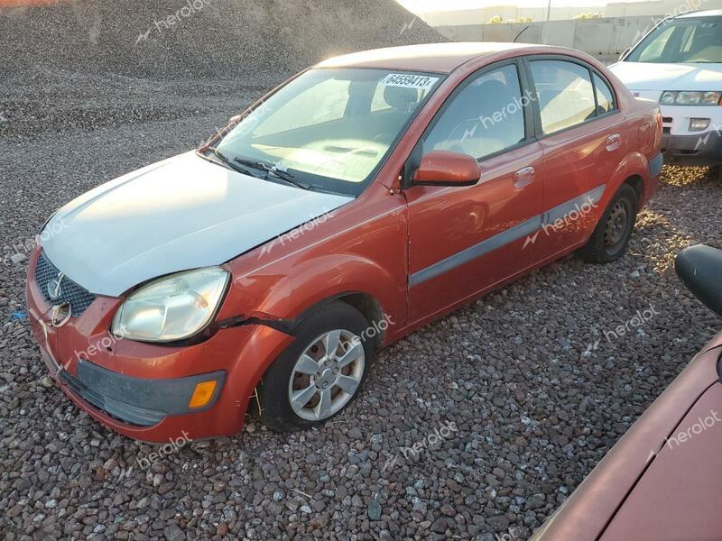 KIA RIO 2006 red sedan 4d gas KNADE123766080982 photo #1