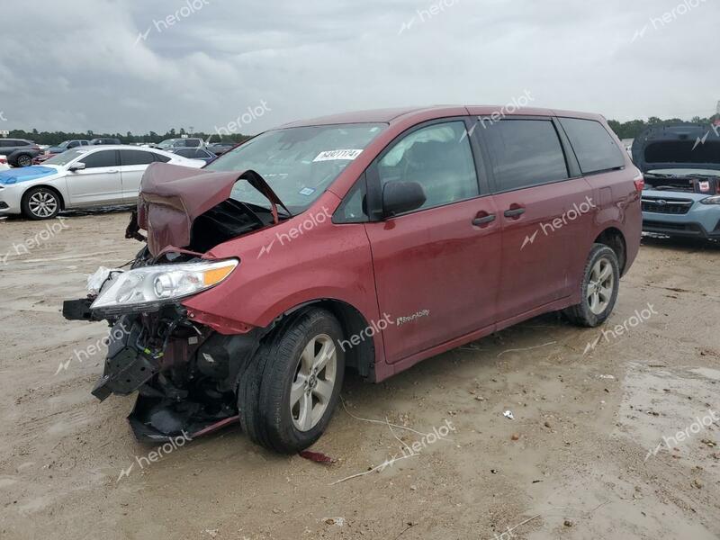 TOYOTA SIENNA 2019 burgundy  gas 5TDZZ3DC5KS988153 photo #1