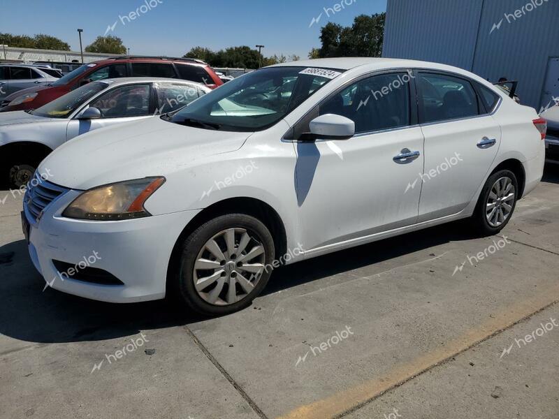 NISSAN SENTRA S 2015 white sedan 4d gas 3N1AB7AP9FY215445 photo #1