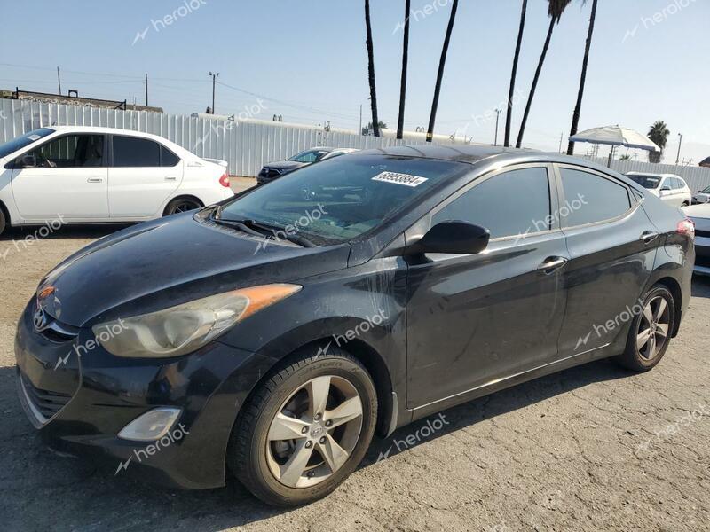 HYUNDAI ELANTRA GL 2013 black sedan 4d gas KMHDH4AE5DU602902 photo #1