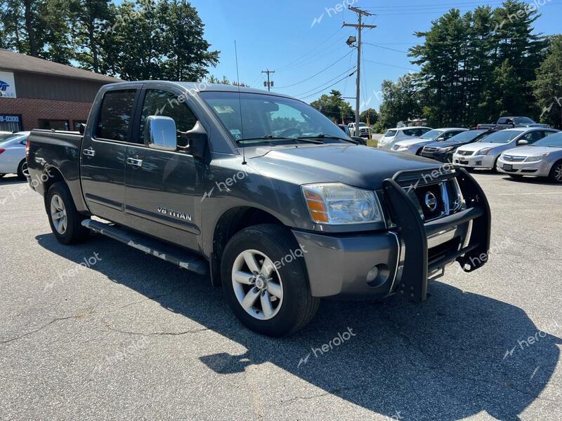 NISSAN TITAN XE 2007 gray crew pic gas 1N6AA07B27N232098 photo #1