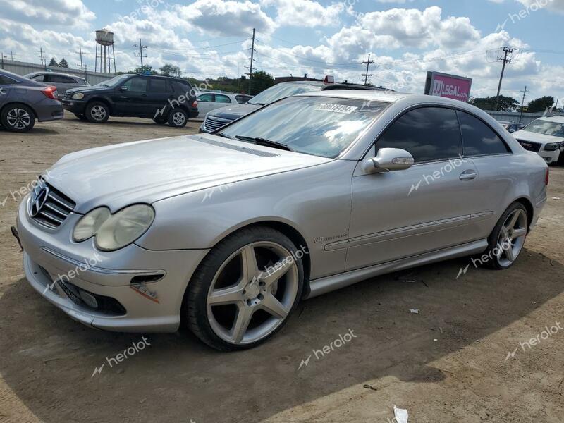 MERCEDES-BENZ CLK 55 AMG 2004 silver coupe gas WDBTJ76H84F071707 photo #1