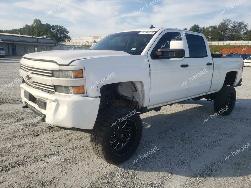 CHEVROLET SILVERADO 2015 white crew pic diesel 1GC1KVE81FF162834 photo #1