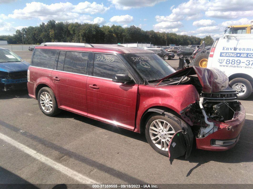 2013 FORD FLEX SEL Red  Gasoline 2FMGK5C80DBD05411 photo #1