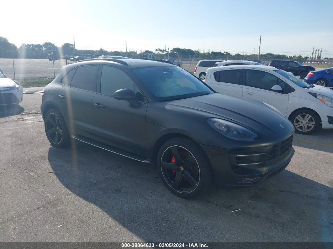 2016 PORSCHE MACAN TURBO Black  Gasoline WP1AF2A53GLB93891 photo #1