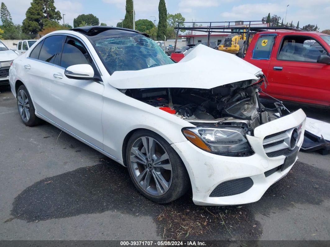 2018 MERCEDES-BENZ C 300 White  Gasoline WDDWF4JB3JR404011 photo #1