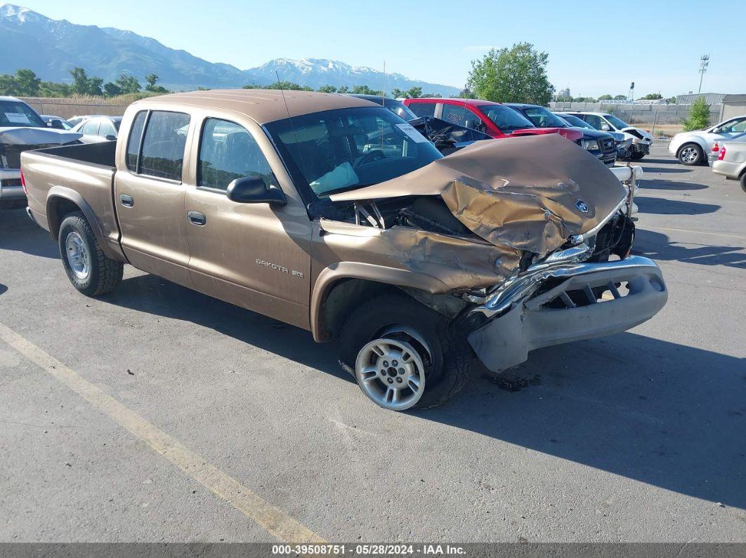 2000 DODGE DAKOTA SLT/SPORT Gold  Gasoline 1B7GG2AN4YS711863 photo #1