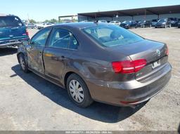 2015 VOLKSWAGEN JETTA 2.0L S Brown  gas 3VW2K7AJ2FM287847 photo #4