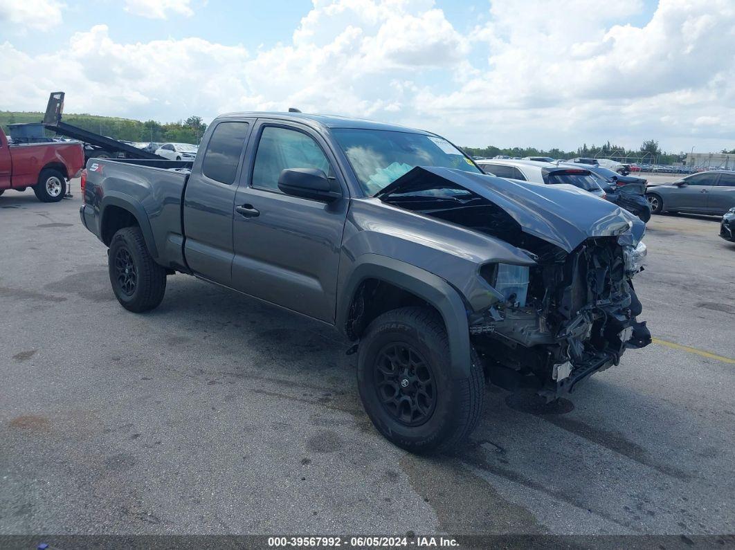 2022 TOYOTA TACOMA SR V6 Gray  Gasoline 3TYRZ5CN7NT014343 photo #1