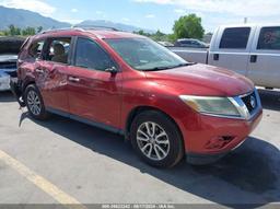 2014 NISSAN PATHFINDER SV Red  Gasoline 5N1AR2MN6EC728886 photo #2