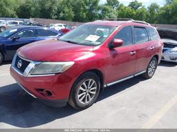 2014 NISSAN PATHFINDER SV Red  Gasoline 5N1AR2MN6EC728886 photo #3