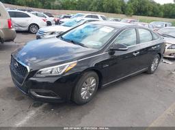 2017 HYUNDAI SONATA HYBRID SE Black  Hybrid KMHE24L38HA076970 photo #3