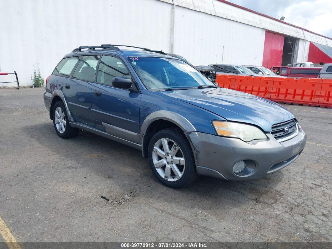 2006 SUBARU OUTBACK 2.5I Blue  Gasoline 4S4BP61C067350403 photo #1