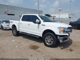 2019 FORD F-150 LARIAT White  Gasoline 1FTEW1E57KKC37946 photo #2