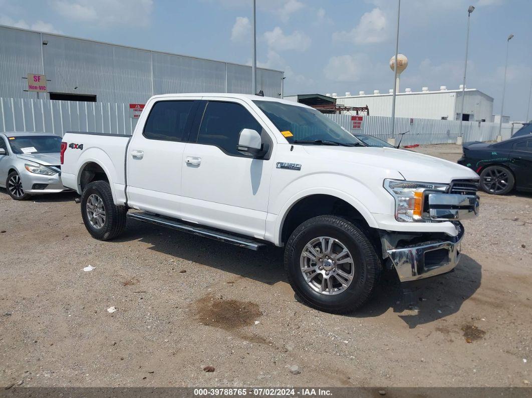 2019 FORD F-150 LARIAT White  Gasoline 1FTEW1E57KKC37946 photo #1