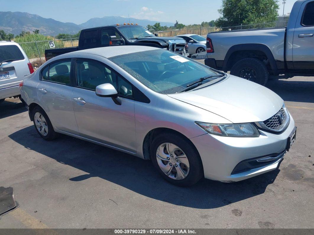 2013 HONDA CIVIC LX Gray  Gasoline 19XFB2F53DE097811 photo #1