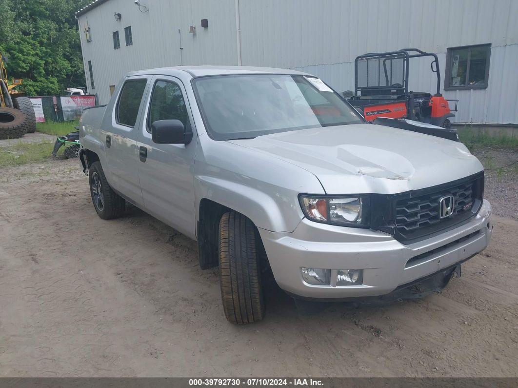 2014 HONDA RIDGELINE SPORT Silver  Gasoline 5FPYK1F78EB008306 photo #1