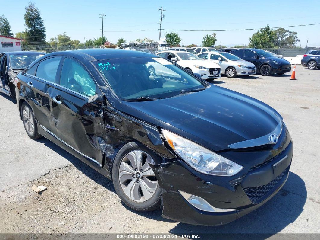 2015 HYUNDAI SONATA HYBRID LIMITED Black  Hybrid KMHEC4A47FA136307 photo #1