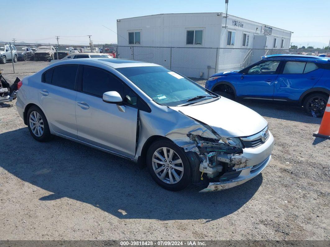 2012 HONDA CIVIC EX Silver  Gasoline 2HGFB2F8XCH585796 photo #1