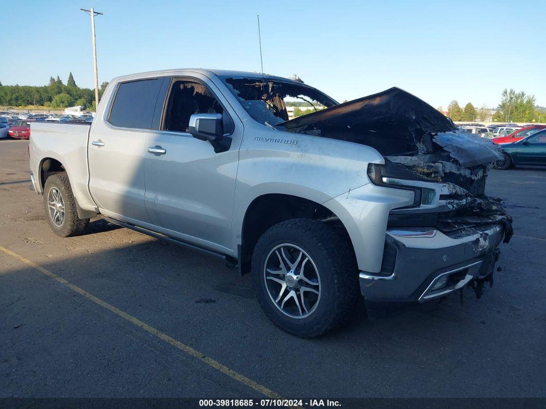 2019 CHEVROLET SILVERADO 1500 LTZ Silver  Gasoline 1GCUYGEL2KZ130222 photo #1