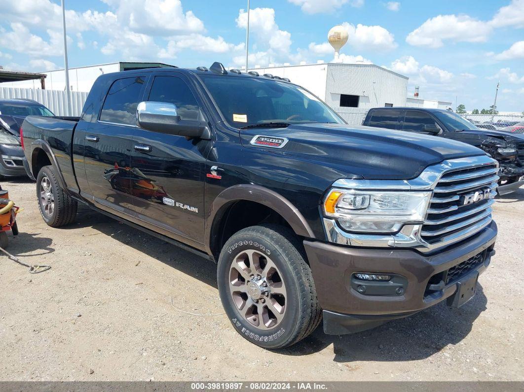 2021 RAM 3500 LIMITED LONGHORN MEGA CAB 4X4 6'4 BOX Black  Diesel 3C63R3NL7MG514489 photo #1