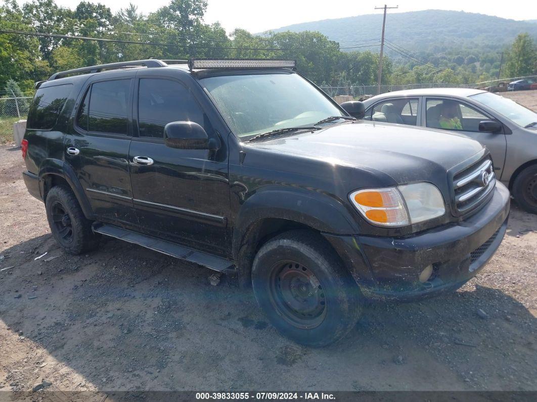 2003 TOYOTA SEQUOIA LIMITED V8 Black  Gasoline 5TDZT38A93S170372 photo #1