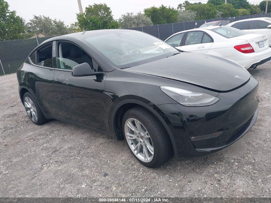 2024 TESLA MODEL Y LONG RANGE DUAL MOTOR ALL-WHEEL DRIVE Black  Electric 7SAYGDEE8RF987863 photo #1