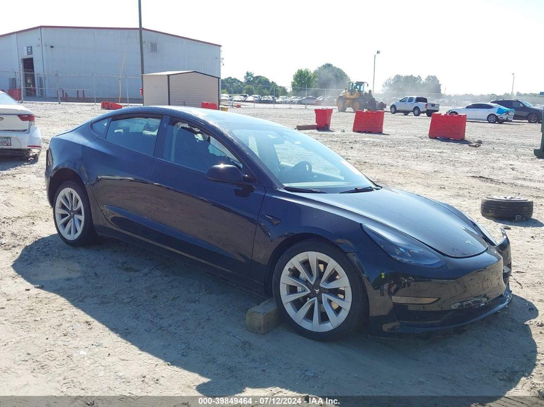 2023 TESLA MODEL 3 REAR-WHEEL DRIVE Black  Electric 5YJ3E1EAXPF424111 photo #1