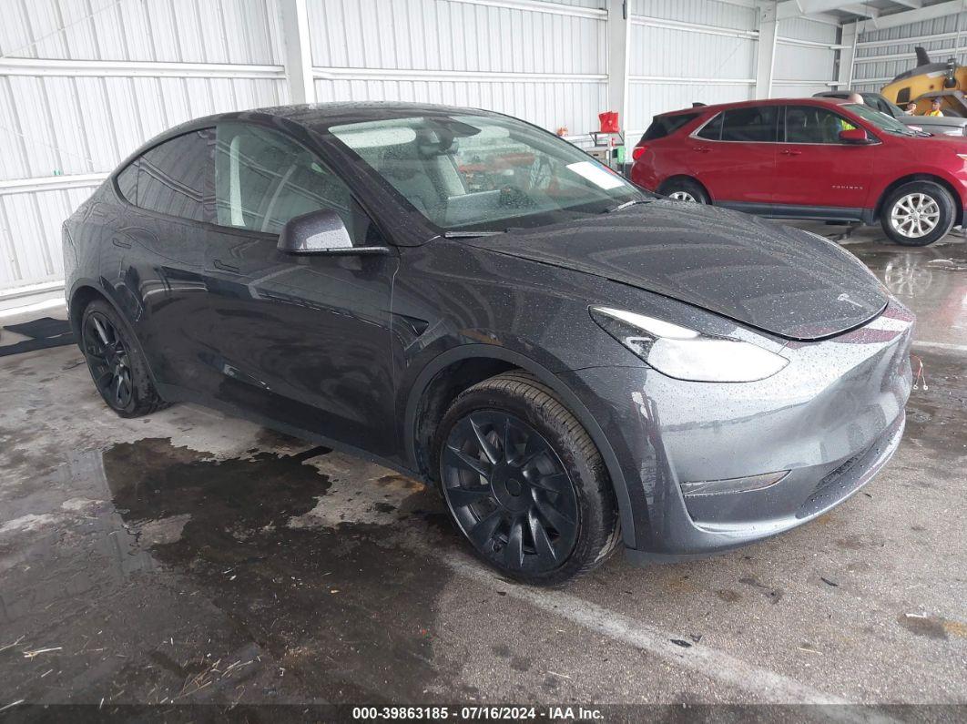 2024 TESLA MODEL Y LONG RANGE/RWD Gray  Electric 7SAYGDED5RF036124 photo #1