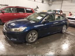 2013 HONDA ACCORD LX Blue  Gasoline 1HGCR2F31DA168747 photo #3