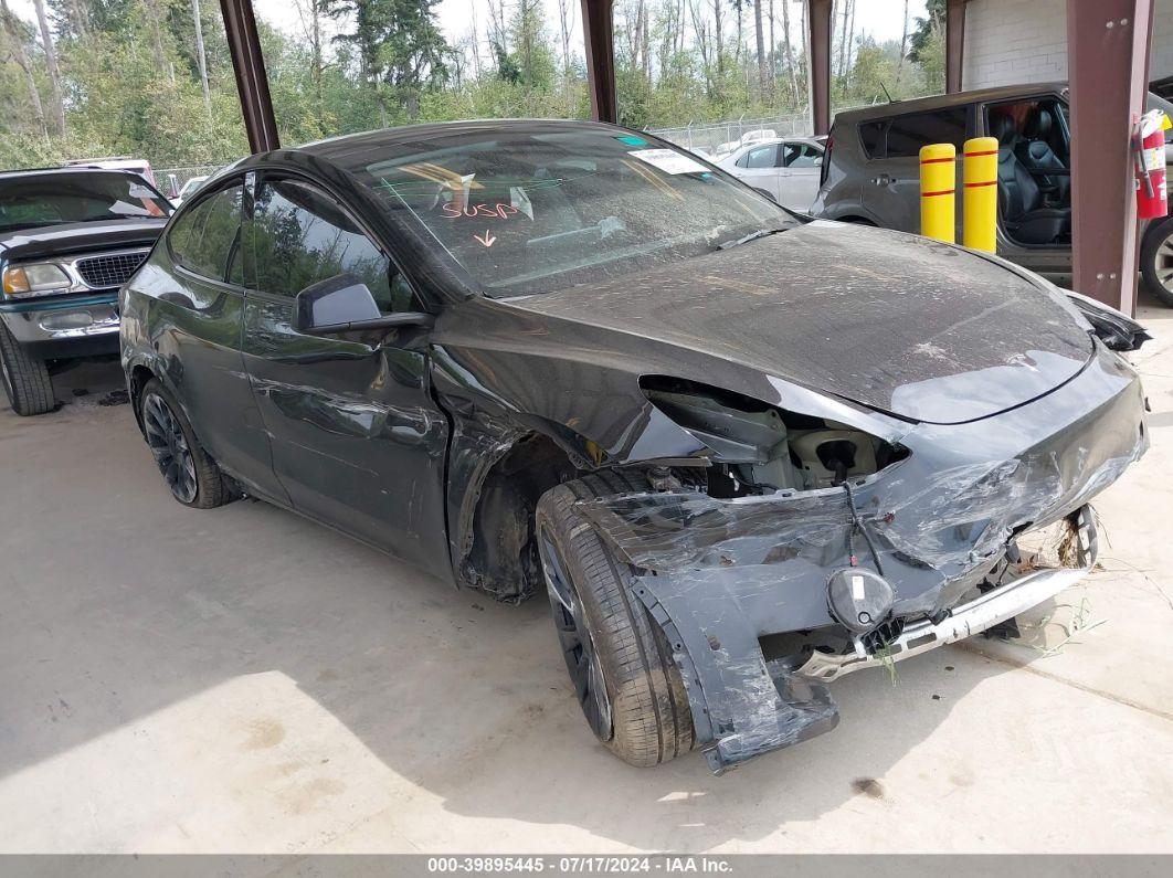 2023 TESLA MODEL Y AWD/LONG RANGE DUAL MOTOR ALL-WHEEL DRIVE Black  Electric 7SAYGDEE9PF880205 photo #1