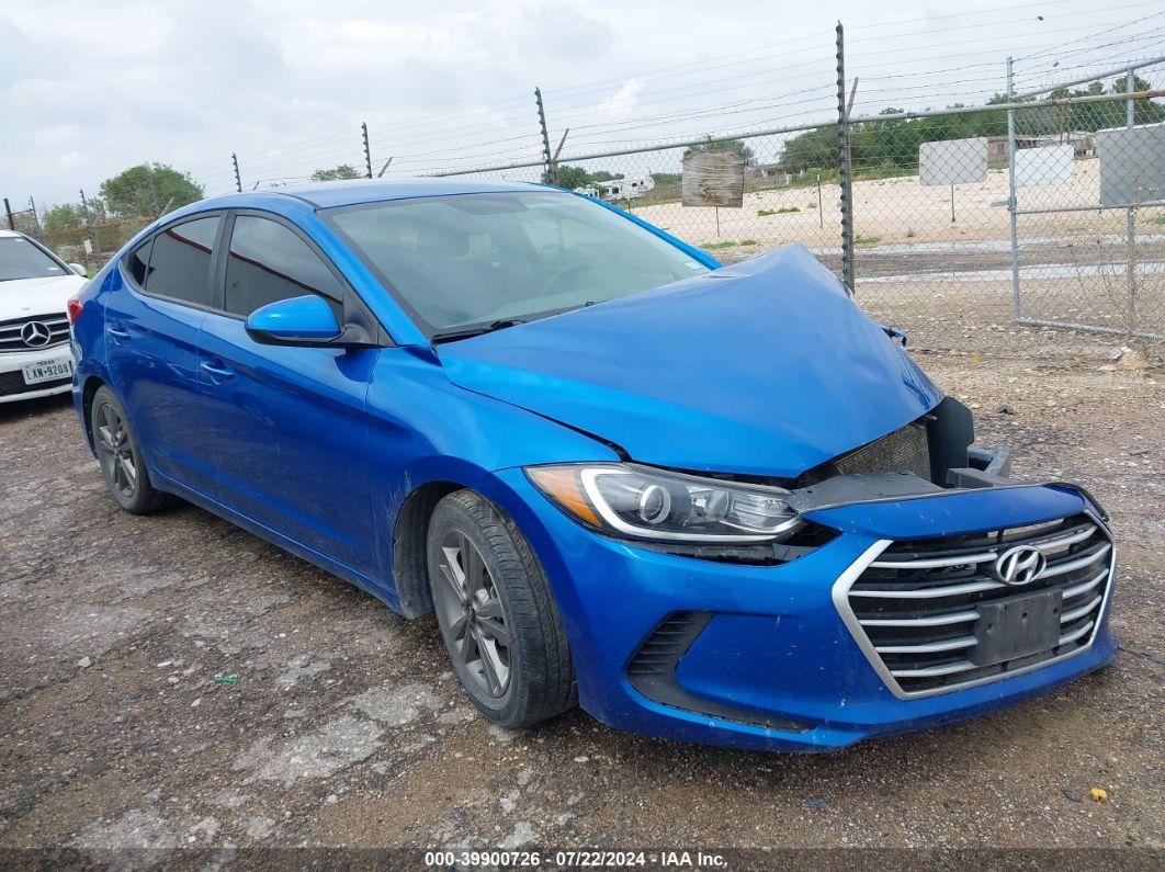 2018 HYUNDAI ELANTRA SEL Blue  Gasoline 5NPD84LF9JH283083 photo #1