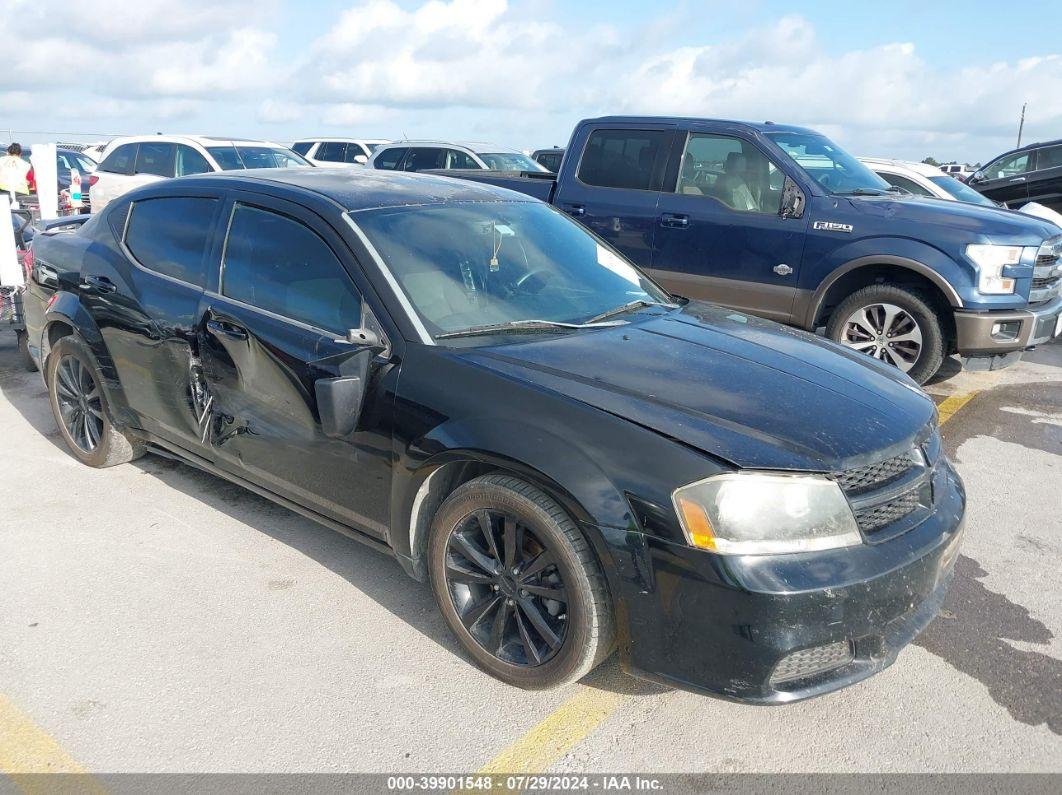 2014 DODGE AVENGER SE Black  Flexible Fuel 1C3CDZAG9EN104650 photo #1